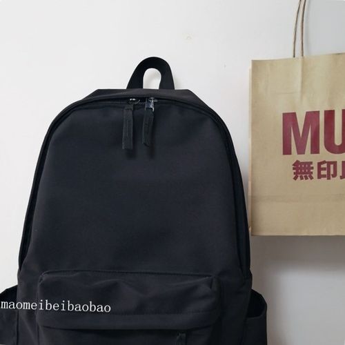 无印系列书包双肩包背包尼龙黑色