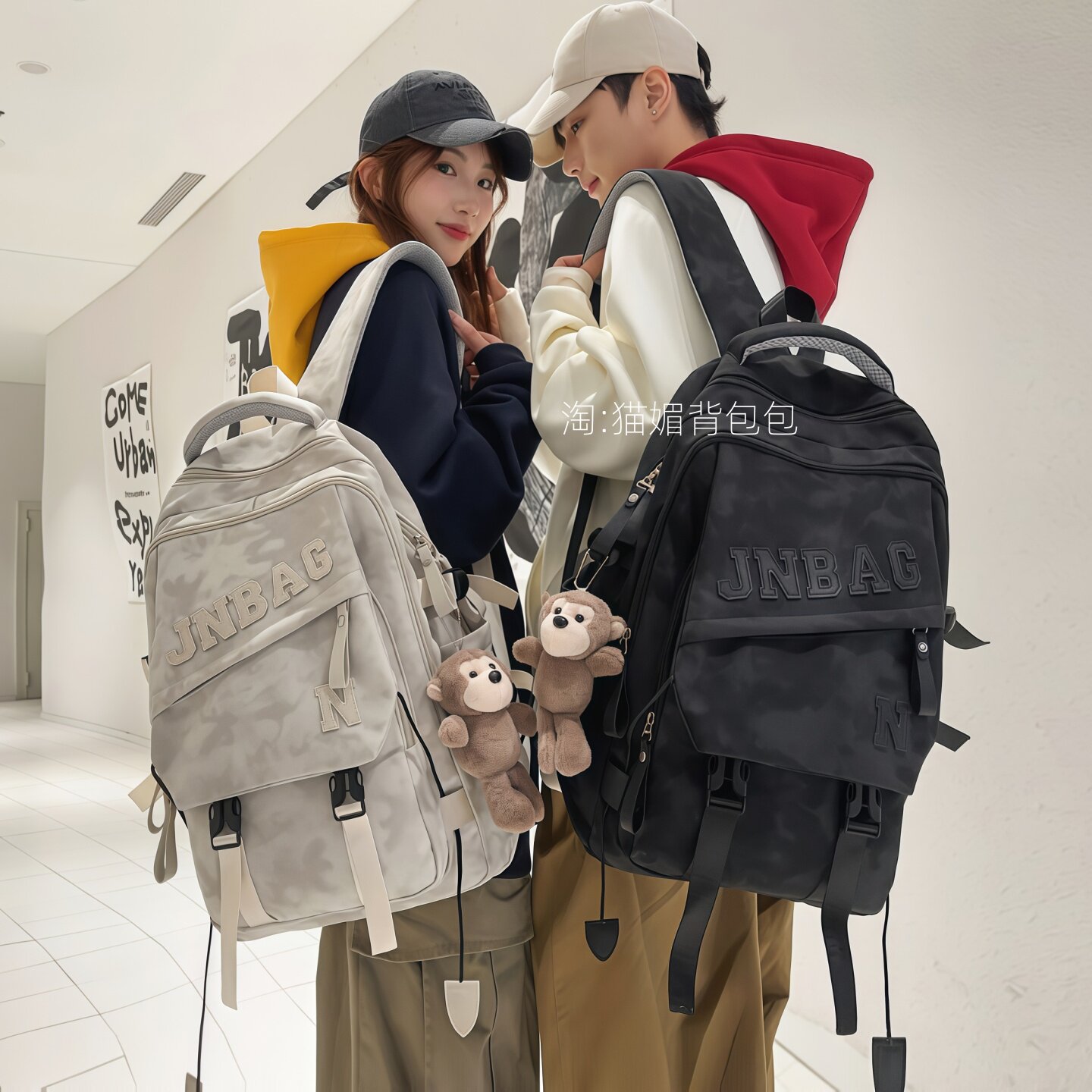 书包男生初中生大容量背包女高中黑色2026年新款双肩包大学生通勤