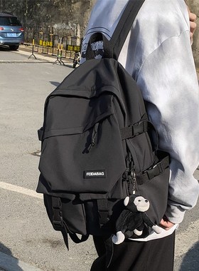 高中生书包男ins校园双肩包女大学生简约大容量旅游背包初中2025