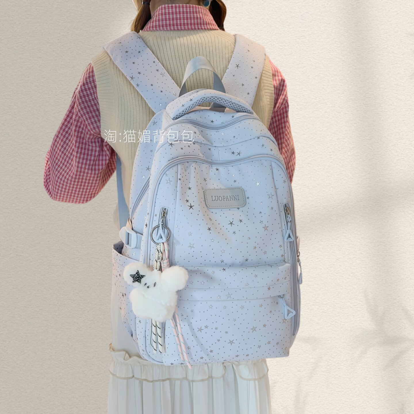 书包初中生女大容量结实耐用耐脏小众轻便双肩包2026新款背包高中