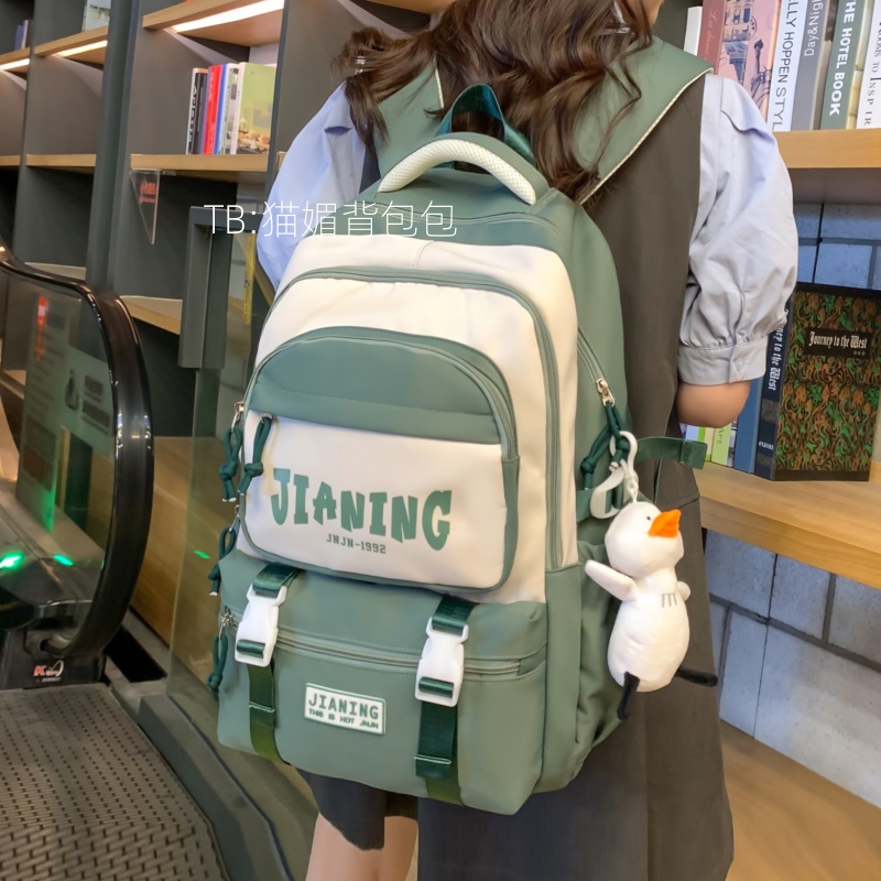 高中生书包初中女生高颜值小众韩系学院风双肩包男生背包大容量潮
