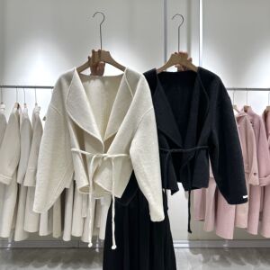 2023秋季新款小香风双面羊绒大衣女短小个子爆款高级感厚毛呢外套