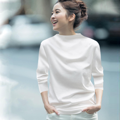 长袖通勤常规纯色纯棉女