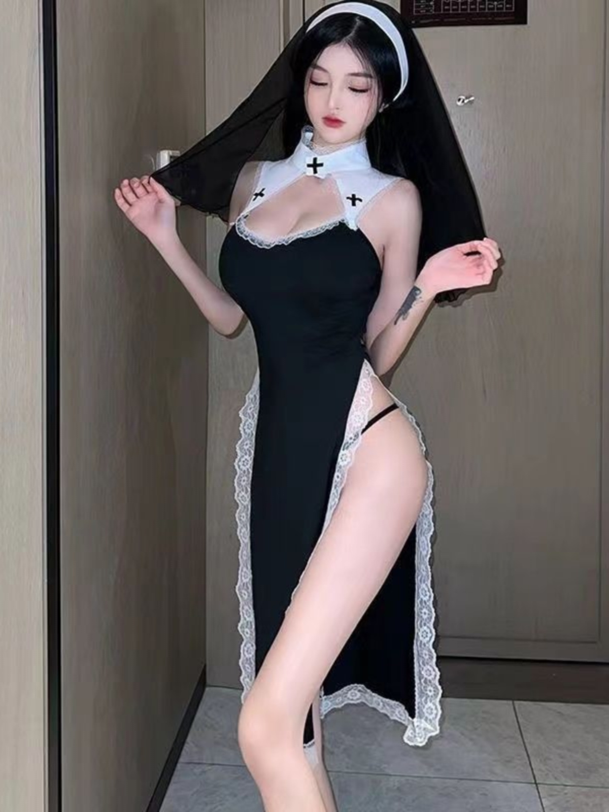 惩罚修女 性感纯欲学院惩罚修女jk制服套装制服纯欲睡裙