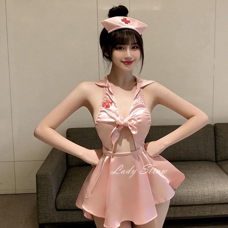 「LS」寻欢作乐  性感深V挂脖制服cos纯欲透视内衣裙睡衣约会战袍,女士内衣/男士内衣/家居服,睡裙,淘宝优惠券,粉丝福利购,淘宝优惠卷