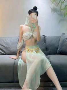 「LS」古装纯欲肚兜睡裙雪纺挂脖宫廷汉服国潮刺绣寝服套装合集