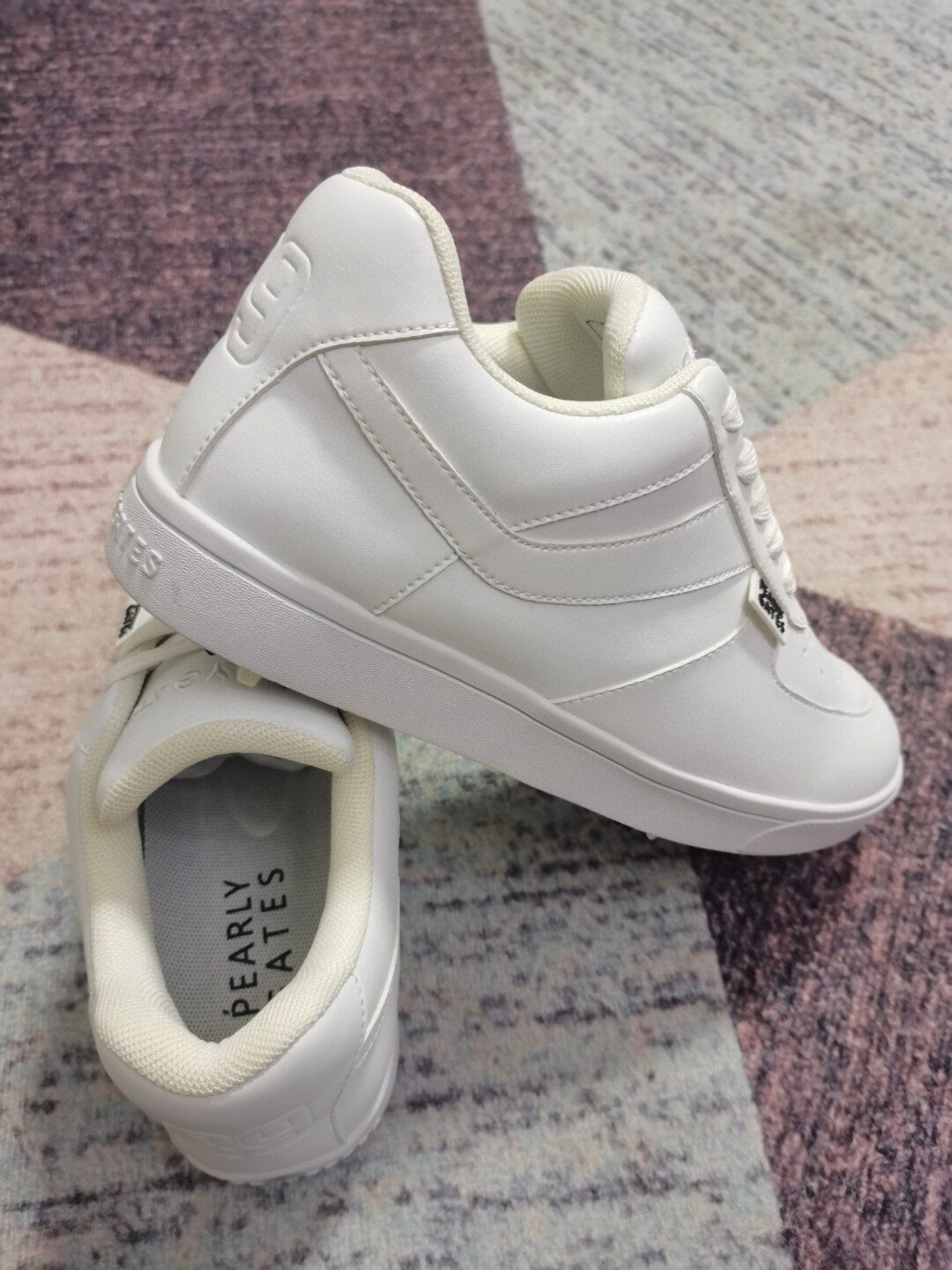 특별 정리 여성용 골프 신발 캐주얼 스포츠 다용도 흰색 신발 골프 방수 마이크로 화이버 가죽 원단