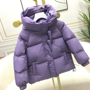 2024秋冬季新款男女宝宝童装白鸭绒羽绒服外套小辣椒连帽短款韩国