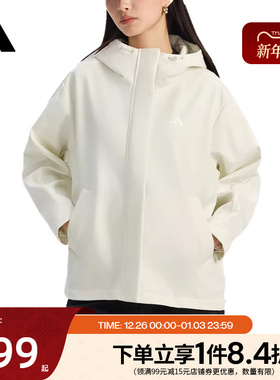 阿迪达斯官网冬季女子运动休闲连帽夹克外套KS2783
