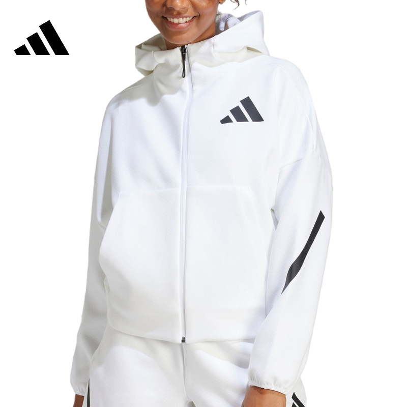 阿迪达斯官网秋季女子Z.N.E运动休闲连帽夹克外套JE7849