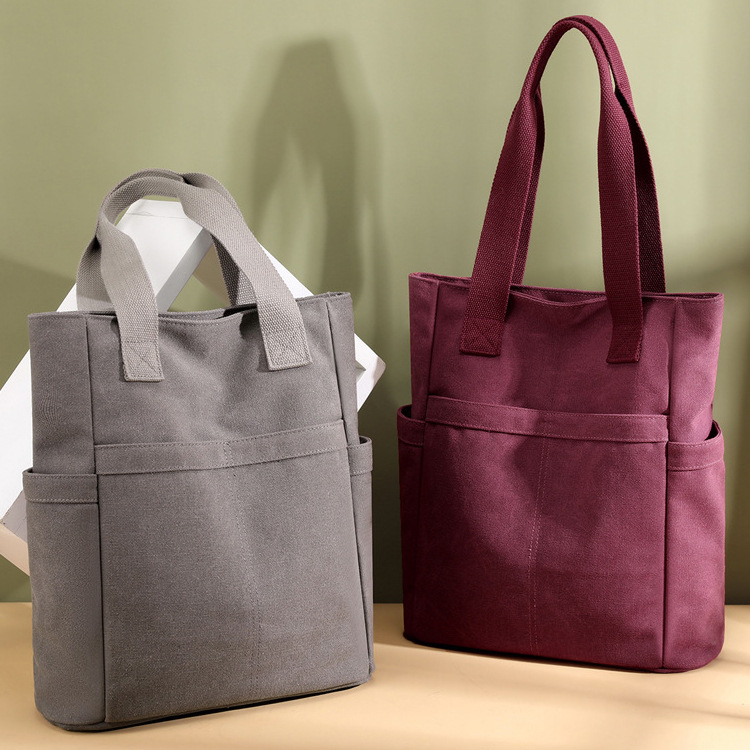 单肩包大容量多层帆布包上班