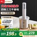 利仁绞肉机家用佐料机全自动多功能不锈钢料理机打辅食碎菜绞馅机