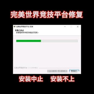 完美世界竞技平台安装中止不上检测失败进不去游戏修复