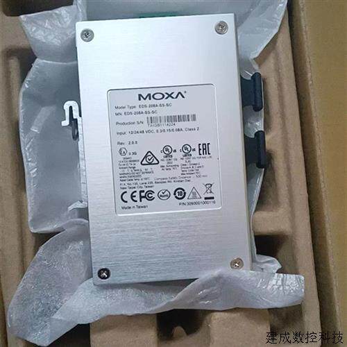 议价MOXA摩莎 EDS-208A-SS-SC 2光6电工业级乙太网交换机实物拍图