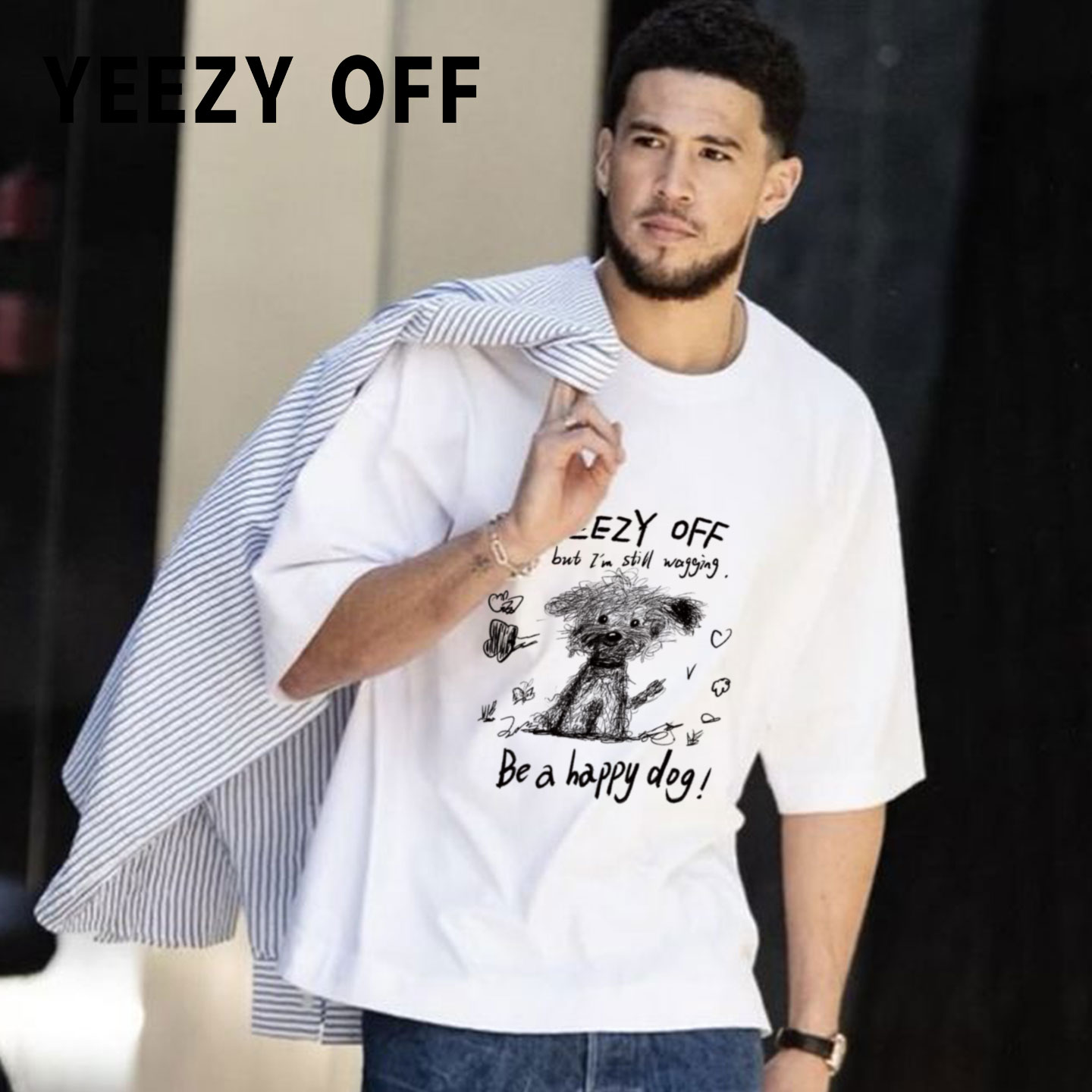 YEEZY OFF椰子重磅夏装2025纯棉宽松短袖男女t恤上衣美式潮流嘻哈