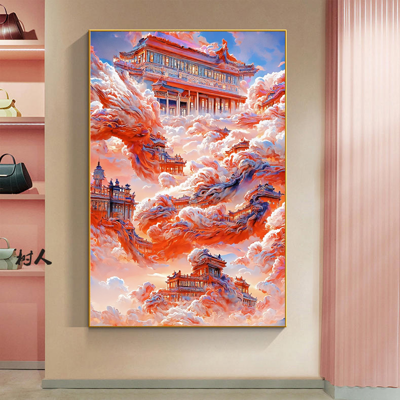 梦幻城堡砖石贴画高级感减压点钻