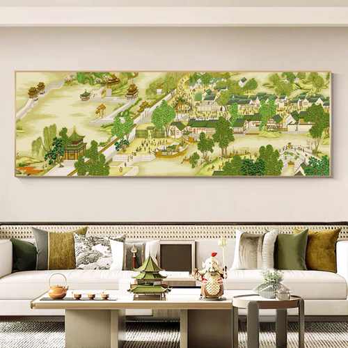 新款国画清明上河图风景钻石画