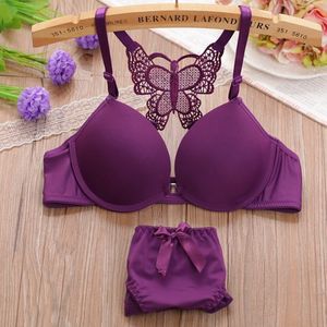 【天天特价】前扣蕾丝美背聚拢性感无痕文胸套装少女士调整型内衣