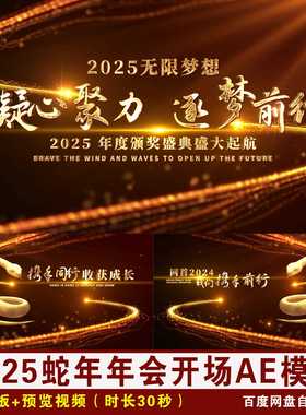 大气2025蛇年企业年会开场片头AE模版蛇年年会开场AE模板12