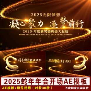 大气2025蛇年企业年会开场片头AE模版蛇年年会开场AE模板12