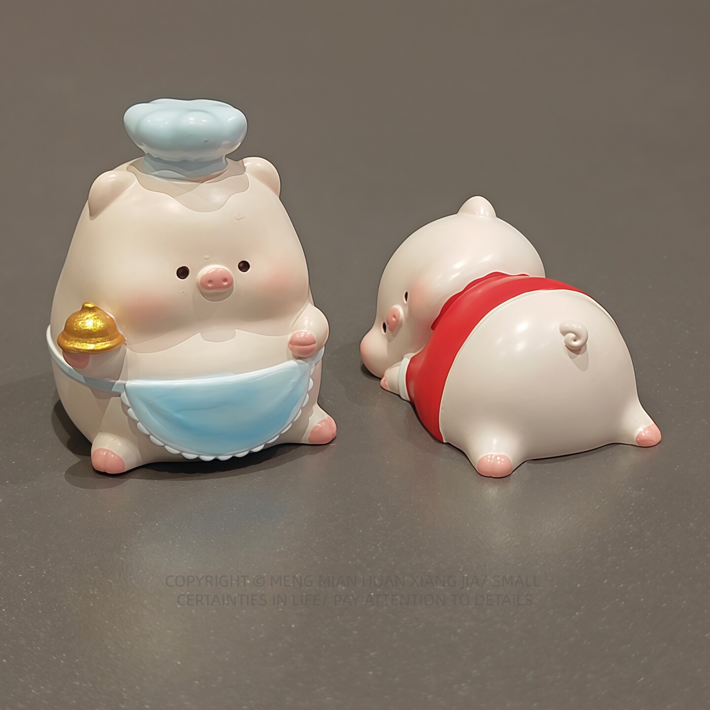 治愈系车载猪猪摆件可爱卡通办公室桌面工位装饰品创意解压小礼物