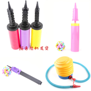 新款 气球打气筒充气筒手推新料高效长条加气脚踩加气球割刀工具