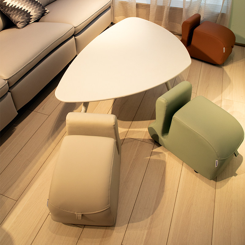 左右小兔子真皮脚凳休闲凳茶几凳换鞋凳沙发矮凳板凳小凳子6023