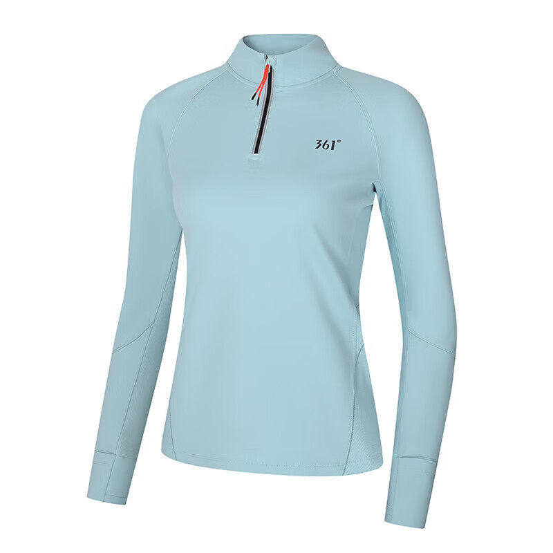 361°运动T恤女2026冬季新款修身舒适上衣立领长T恤