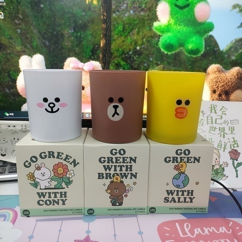 香港 正品LINE FRIENDS联名款布朗熊LaBo Cony百合环保香薰蜡烛