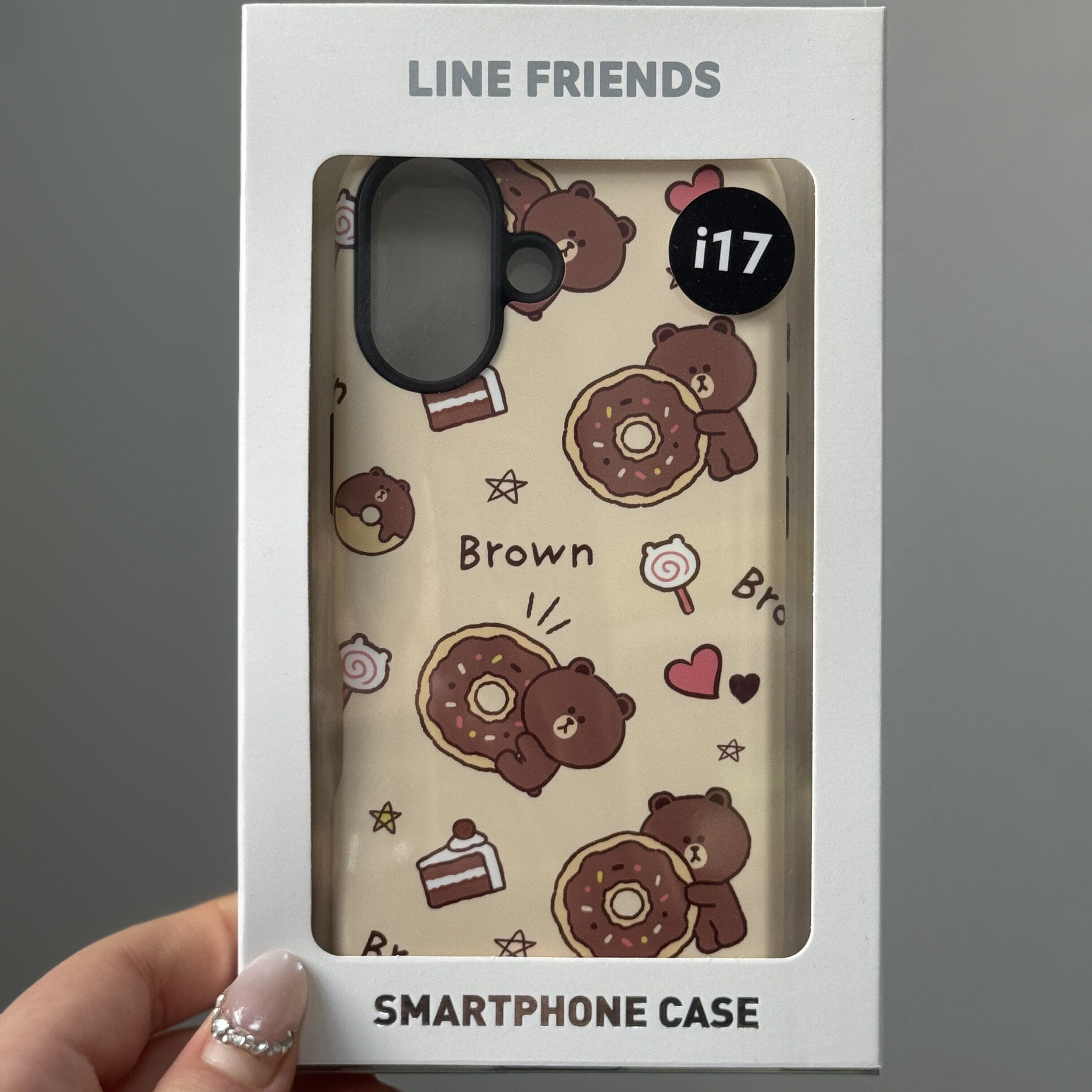 捡漏 LINE FRIENDS布朗熊双层适用苹果17卡通情侣防摔保护套iPhone16promax全包硬壳透明软壳16plus手机壳女