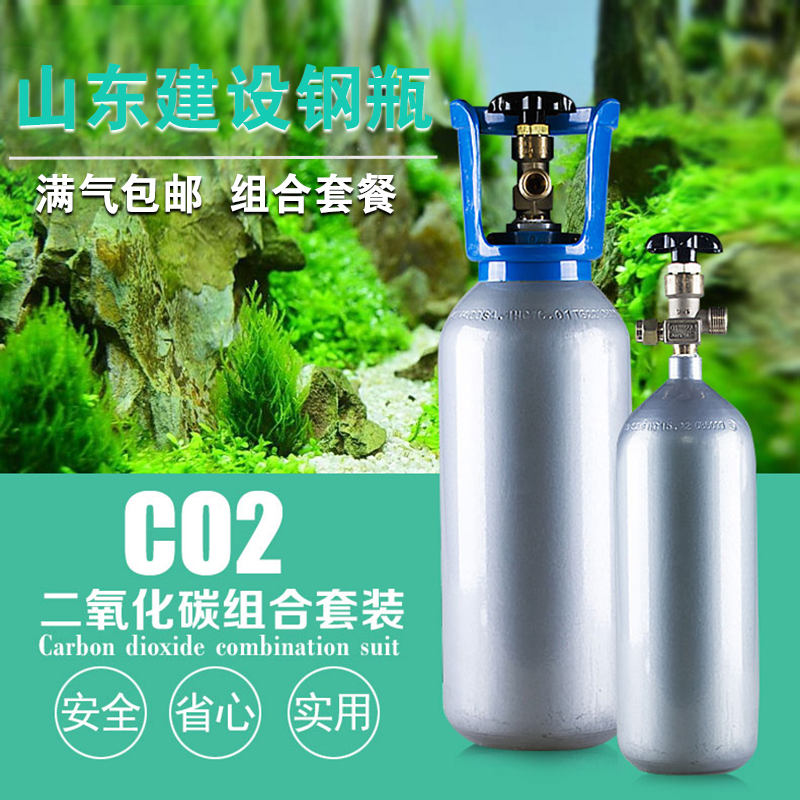 CO2钢瓶山东建设钢瓶4L二氧化碳减压表草缸气瓶水草造景缸设备