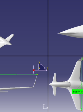 无人机鸭式喷气式飞机3D模型