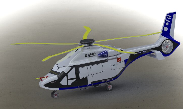 无人机空客h160直升机
