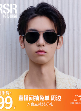 时髦双梁复古飞行员式男士墨镜