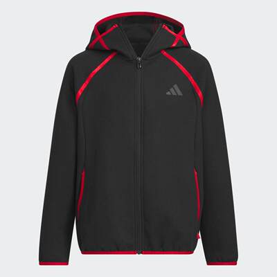 阿迪达斯童装25春男女大童新运动休闲连帽夹克外套JN4376 JN4375