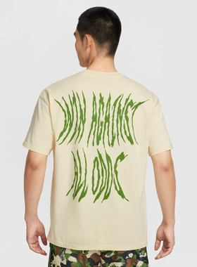 Nike耐克短袖男夏新款篮球训练透气圆领运动印花棉T恤HV1676-113