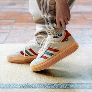 BOLD经典 阿迪达斯三叶草2025春季 女鞋 GAZELLE IG3685 厚底运动板鞋
