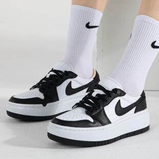Low AJ1黑白熊猫女鞋 厚底休闲篮球鞋 109 耐克Air DH7004 Jordan
