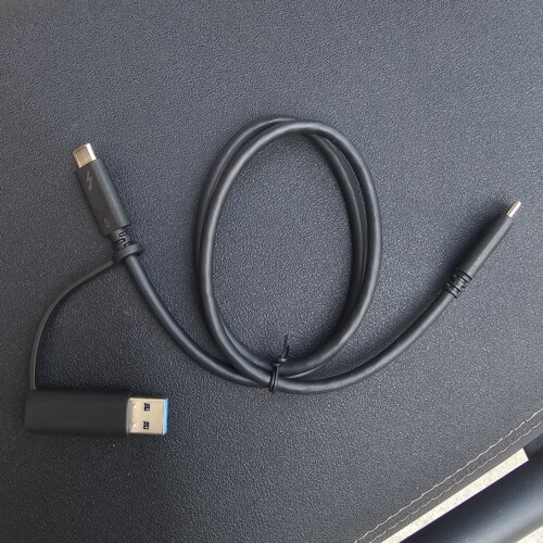 大厂代工雷电5 80gb 240w二合一硬盘全能线 带usb3.1转接头0.6米
