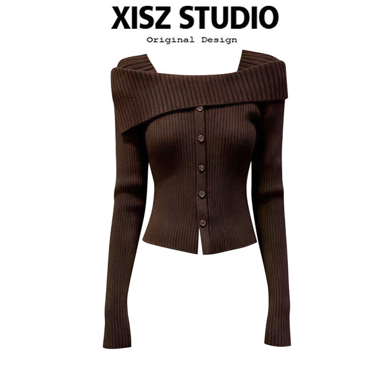 气质温柔风一字肩针织毛衣女秋冬小众设计感复古修身显瘦内搭上衣,个性定制/设计服务/DIY,棉服工装,淘宝优惠券,粉丝福利购,淘宝优惠卷