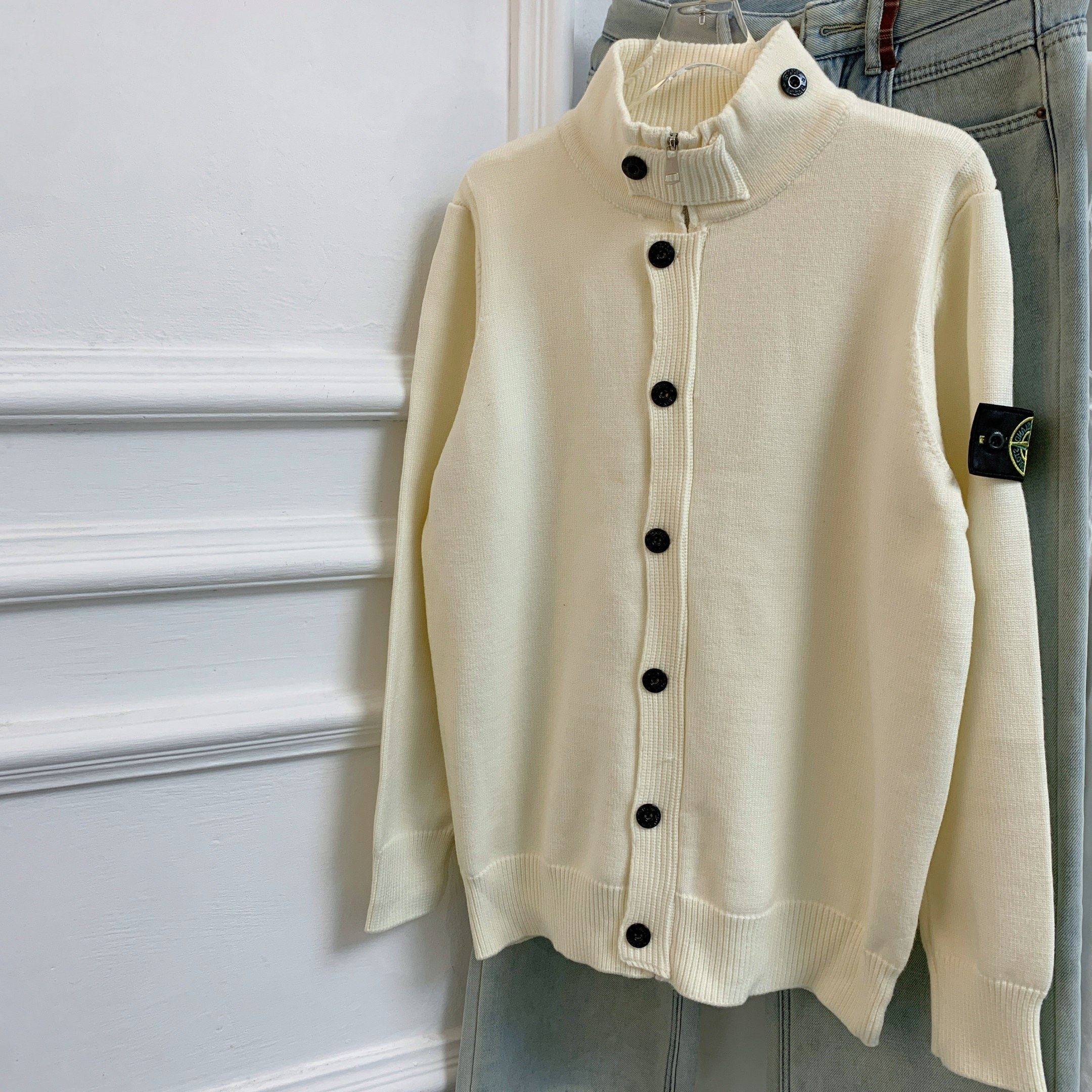 kor-anya刺绣标高领长袖针织开衫女秋冬休闲宽松慵懒软糯毛衣外套,个性定制/设计服务/DIY,棉服工装,淘宝优惠券,粉丝福利购,淘宝优惠卷