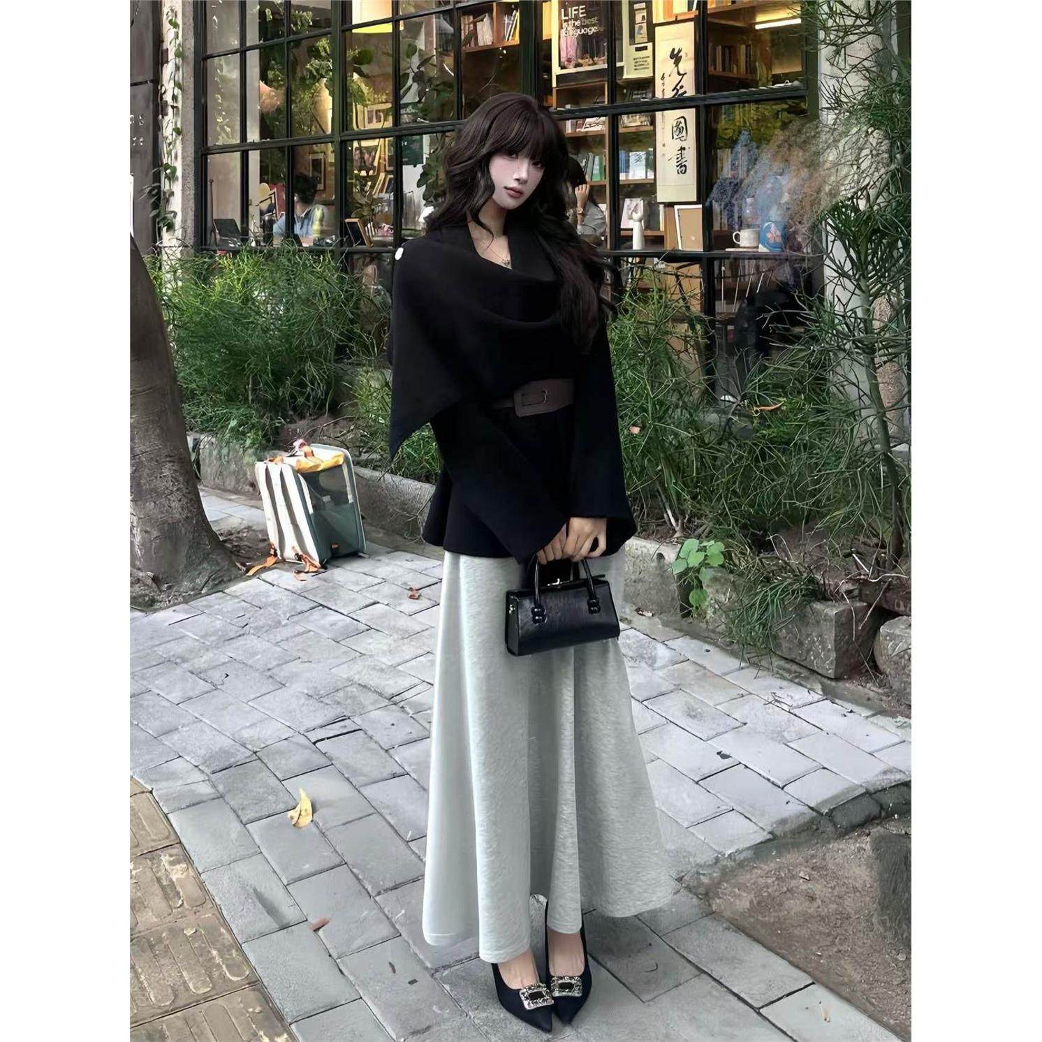 AWMUMU老钱风气质围巾领毛衣外套女大女主高级感慵懒针织衫上衣女,个性定制/设计服务/DIY,棉服工装,淘宝优惠券,粉丝福利购,淘宝优惠卷