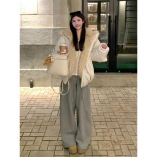 冬季座山雕棉衣棉服女款2025新款花苞派克服加绒加厚韩系棉袄外套