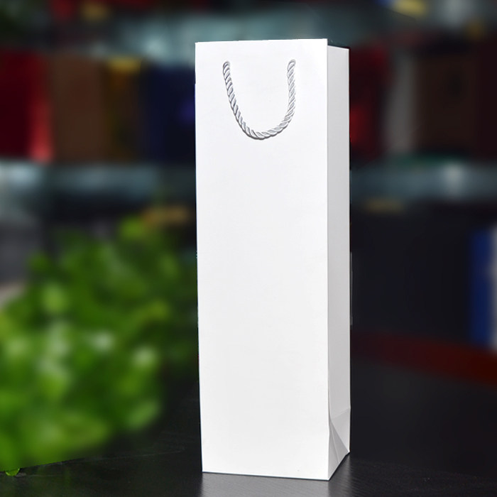 红酒袋子纸袋双支红酒包装葡萄酒袋子红酒袋手提袋定制印字白卡