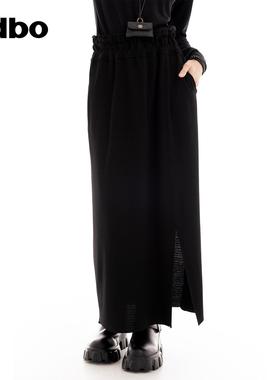 odbo/欧迪比欧时尚设计感简约半身裙2025秋季新款高腰百搭半截裙