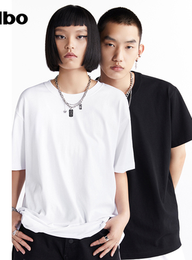 odbo/欧迪比欧休闲气质圆领短袖logo印花T恤女夏季2025新款上衣男