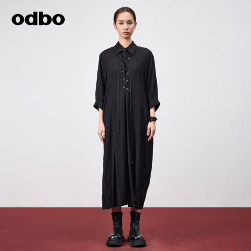 (odbo/欧迪比欧休闲衬衫裙