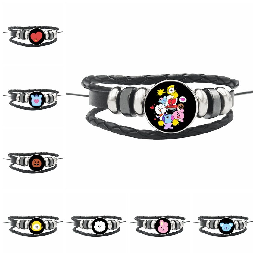 Bulletproof juvenile Bracelet BT21 doll Cartoon black cortex Bracelet Bracelet Jewelry The new cross-border btsin the Accessories/Fashion Jewelry, Bracelets  category - from Buy2taobao.com to provide professional Taobao agent buy service