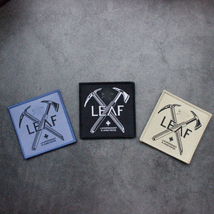 军鸟冲锋衣织唛魔术贴LEAF元 素士气章复刻臂章正方形战术士气章