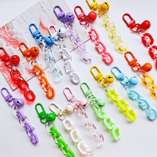 U型链条扣钥匙扣挂件延长链条包包挂件diy配件挂饰糖果色链条挂坠